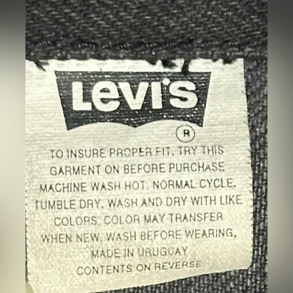 Rare VTG Levi’s Black Denim Jacket Harley-Davidson HOG Eagle Embroidered Patches - Picture 15 of 15